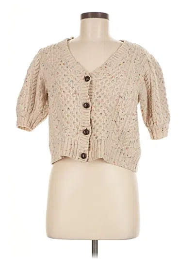 Pre-owned Rails Wool Cardigan Sweater In Tan