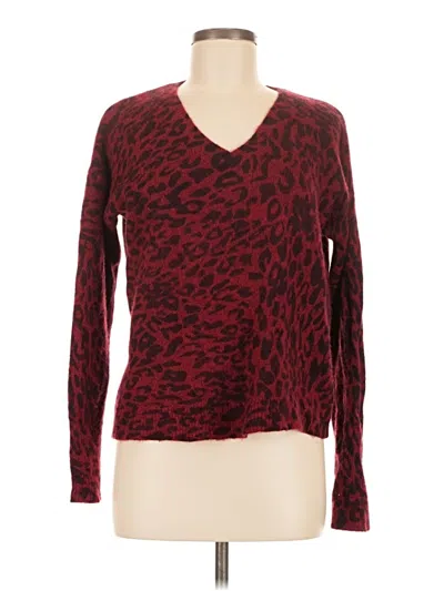 Pre-owned Rails Wool Pullover Sweater In Burgundy