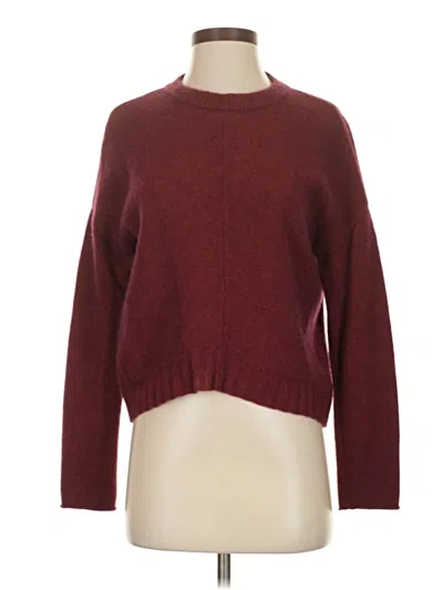 Pre-owned Rails Wool Pullover Sweater In Burgundy