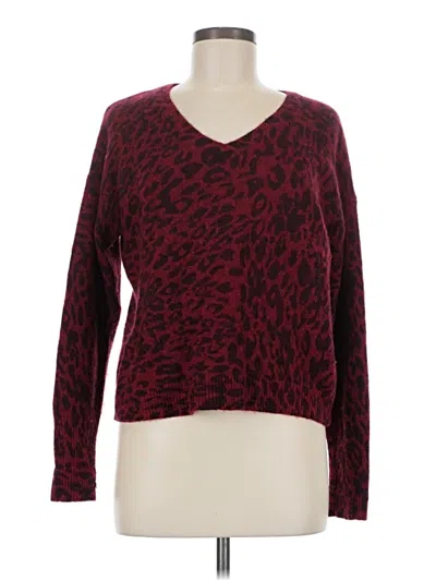 Pre-owned Rails Wool Pullover Sweater In Burgundy