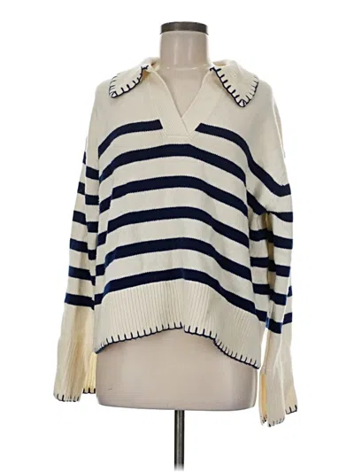 Pre-owned Rails Wool Pullover Sweater In White