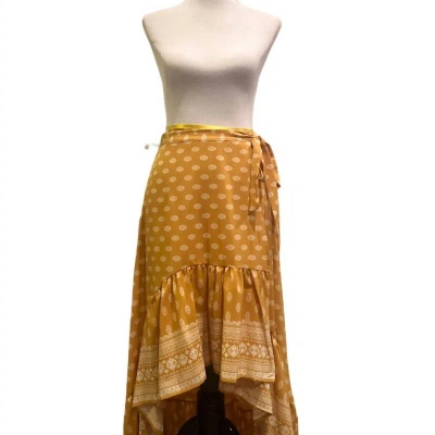 Rails Wrap Midi Skirt In Yellow In Brown