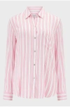 Rails Wren Striped Button Front Blouse In Pink