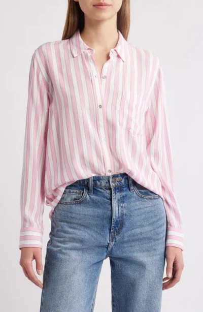Rails Wren Stripe Button-up Shirt In Rose Bloom Stripe