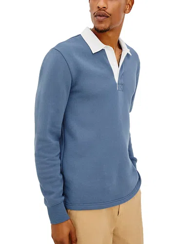 Rails Wright Relaxed Cotton Blend Polo Shirt In Blue