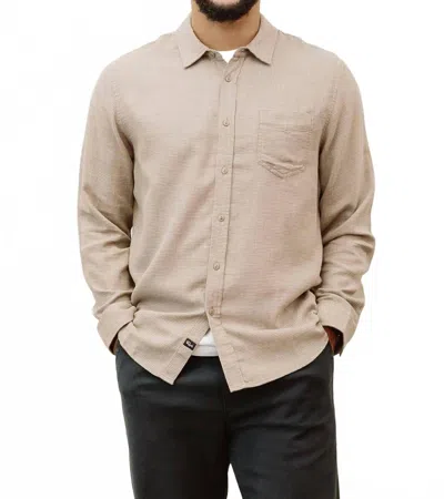 Rails Wyatt Cedar Houndstooth Fleece Button Up Shirt In Beige In Neutral