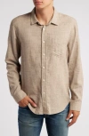 RAILS RAILS WYATT CROSSHATCH COTTON BUTTON-UP SHIRT