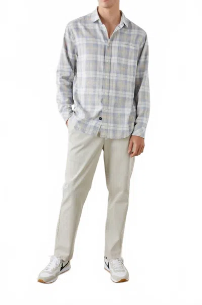 Rails Wyatt Long Sleeve Plaid Shirt In Skyscraper Cream Melange In Gray