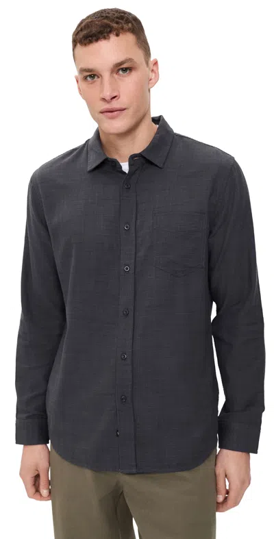 Rails Wyatt Long Sleeve Shirt Midnight Etch In Black