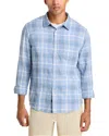 Rails Wyatt Printed Button Front Shirt In Blue Ebi Melange