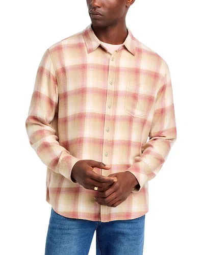 Rails Wyatt Regular Fit Button Front Shirt In Cranberry Finch