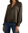 Rails Wynna Long Sleeve Blouse In Dark Moss In Brown