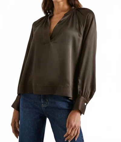 Rails Wynna Long Sleeve Blouse In Dark Moss In Green