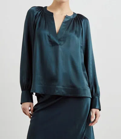 Rails Wynna V-neck Long Sleeve Top In Deep Sea In Green