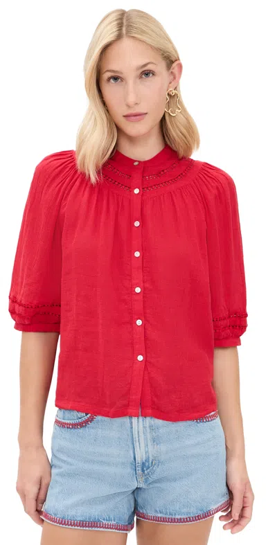 Rails X Giadzy Theia Button-up Top In Red