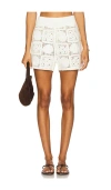 Rails Catalina Crochet Stitch Drawstring Shorts In White
