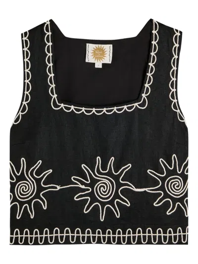 Rails X Lspace Embroidery Top In Black