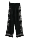 Rails Emmie Drawstring Wide Leg Linen Pants In Black