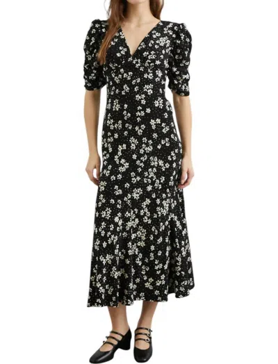 Rails Zariah Midi Dress In Noir Floral In Black