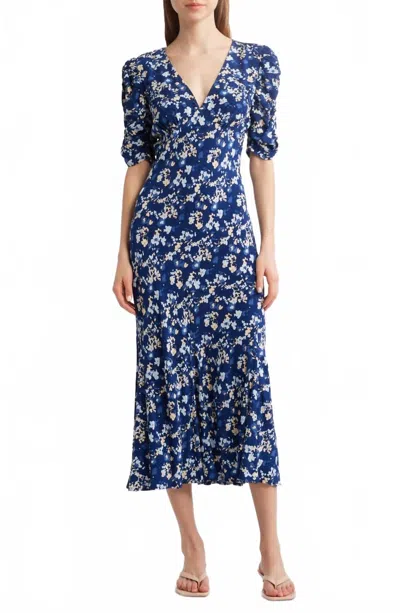 Rails Zariah V-neck Midi Dress In Navy Floral