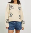 Rails Zoey Floral Stitch Sweater In White