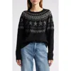 Rails Zoey Fair Isle Metallic Cotton & Wool Blend Sweater In Metallic Fair Isle