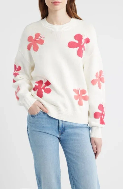 RAILS RAILS ZOEY FLORAL INTARSIA COTTON SWEATER