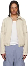 Raimundo Langlois Beige Convertible Jacket In Tan