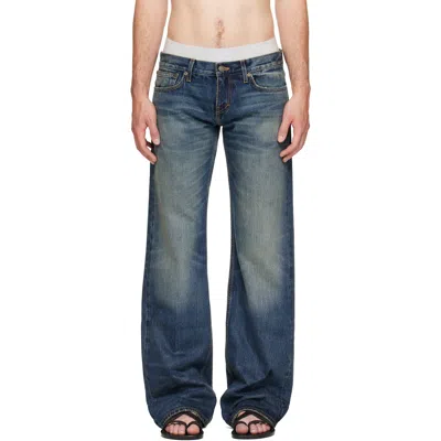 Raimundo Langlois Indigo Bootcut Jeans In Blue