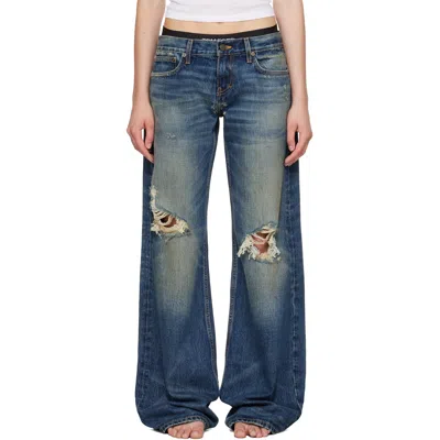 Raimundo Langlois Indigo Bootcut Jeans In Blue