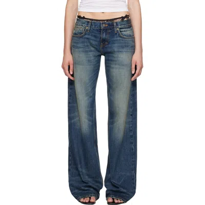 Raimundo Langlois Indigo Bootcut Jeans In Blue