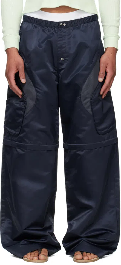 Raimundo Langlois Navy Convertible Board Cargo Pants