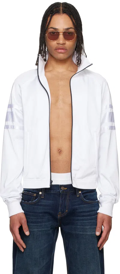 Raimundo Langlois White Satin Track Jacket
