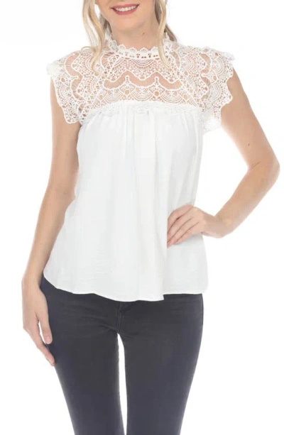 Rain Airflow Lace Top In White