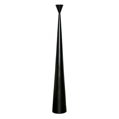 Pre-owned Rain Alta Lamp, By , Contemporary Floor Lamp, Solid Ebonized Wood In Brown