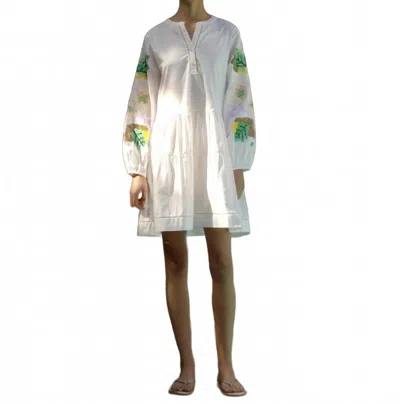Rain And Rose Beech Sundress In White In Multi