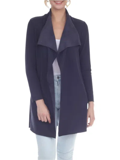 RAIN AND ROSE DRAPE NECK JACKET IN NAVY