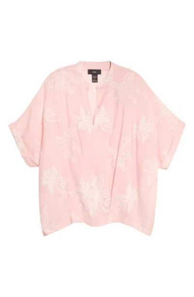Rain And Rose Embroidered Shirt In Pink
