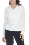 Rain And Rose Eyelash Cardigan In White