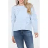 Rain And Rose Floral Soutache Sweater In Animal Print