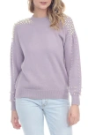 RAIN AND ROSE RAIN AND ROSE IMITATION PEARL SWEATER