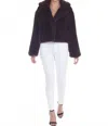 Rain And Rose Isabella Faux Fur Jacket In Rich Chocolate In Multi