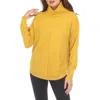 Rain And Rose Long Sleeve Turtleneck Sweater In Yellow