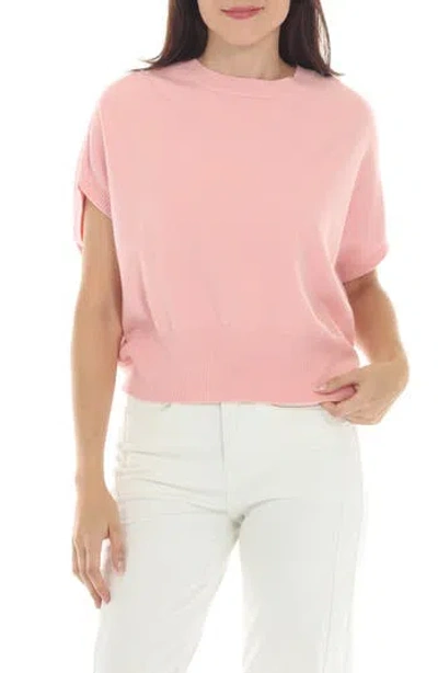 Rain And Rose Oversize Knit Top In Pink