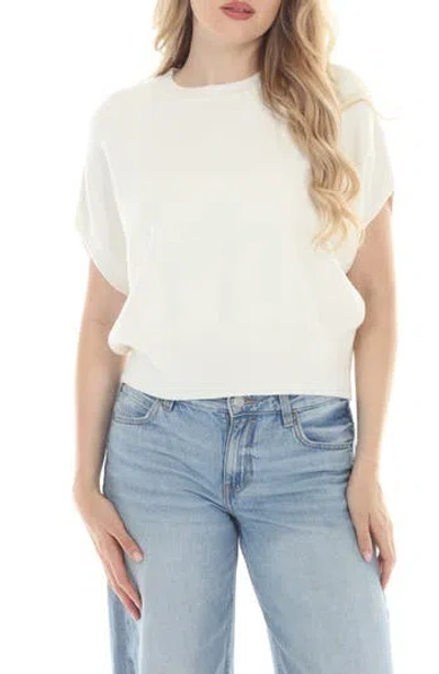 Rain And Rose Oversize Knit Top In White