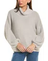 Rain And Rose Cowl Sweater In Grey