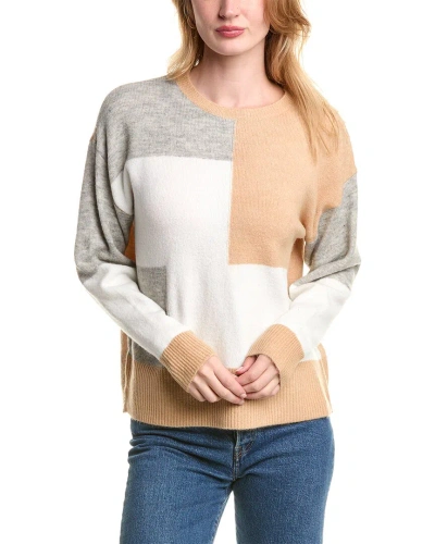 Rain And Rose Rain + Rose Patchwork Sweater In White