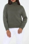 Rain And Rose Turtleneck Sweater In Gray