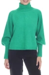 Rain And Rose Turtleneck Sweater In Green
