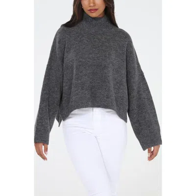 Rain And Rose Turtleneck Sweater In Grey